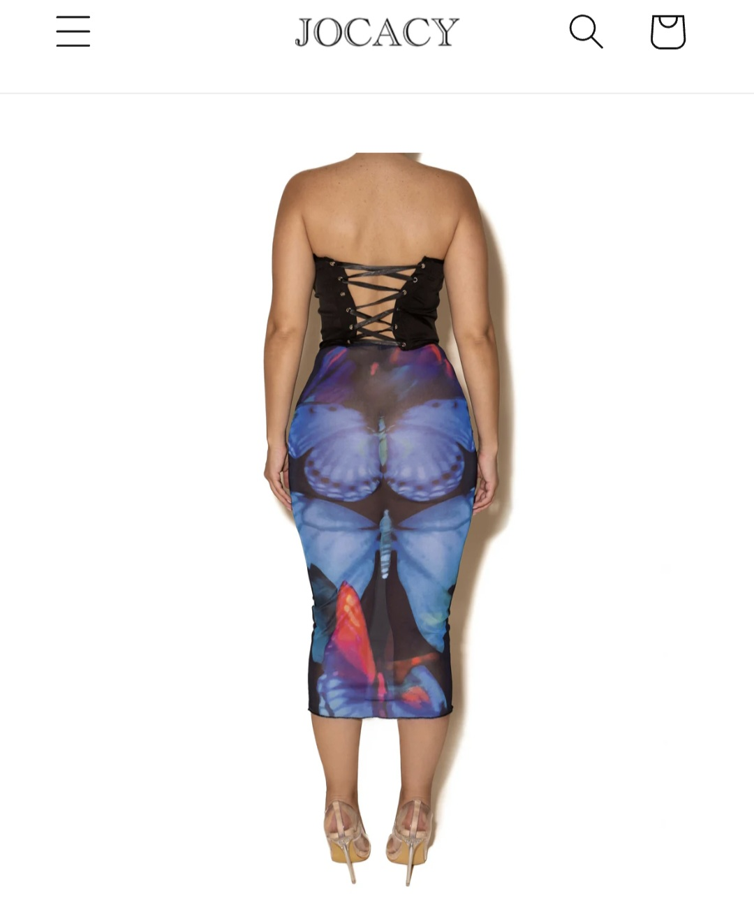 Jocacy Butterfly Mesh Midi Dress - photo 2