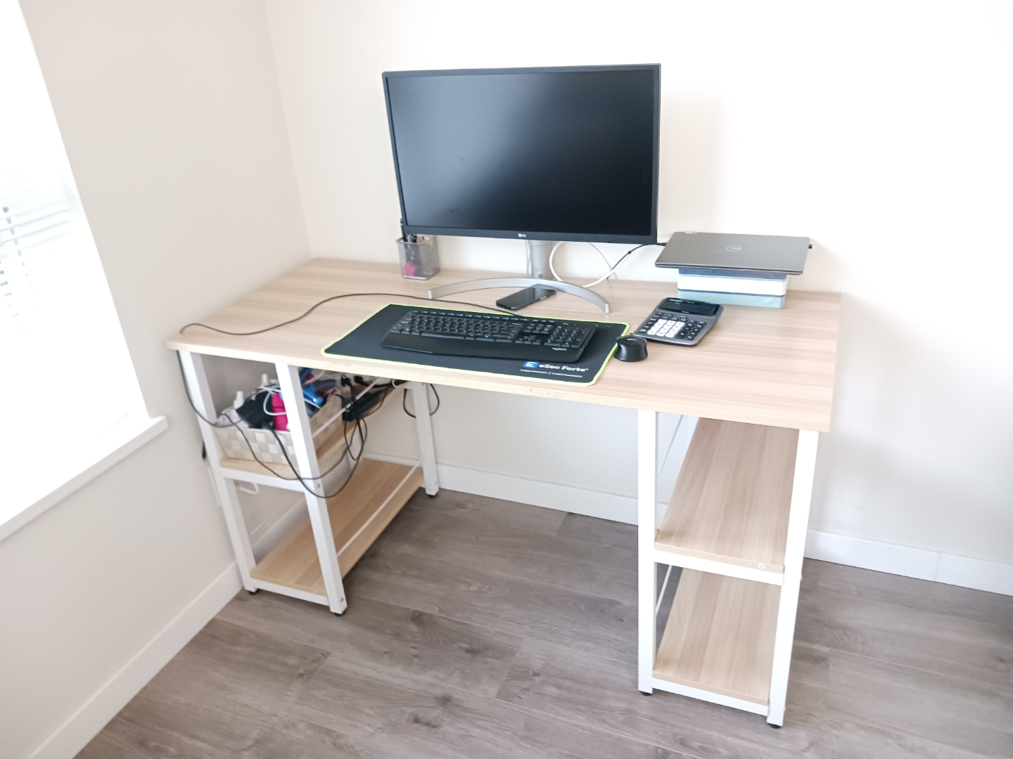 Computer Desk with Shelves