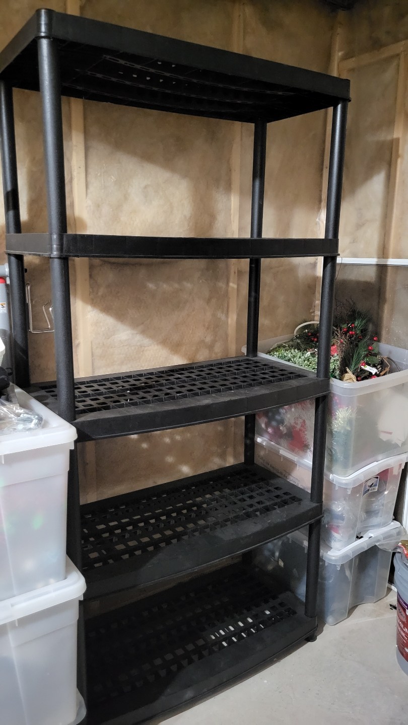 4-shelf black plastic shelving unit (2 units) - photo 2