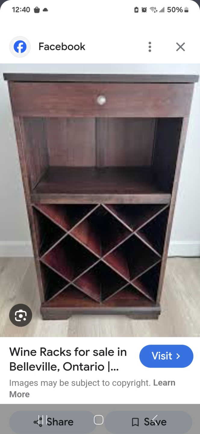 Dark Brown  Wood Wine Rack with Drawer