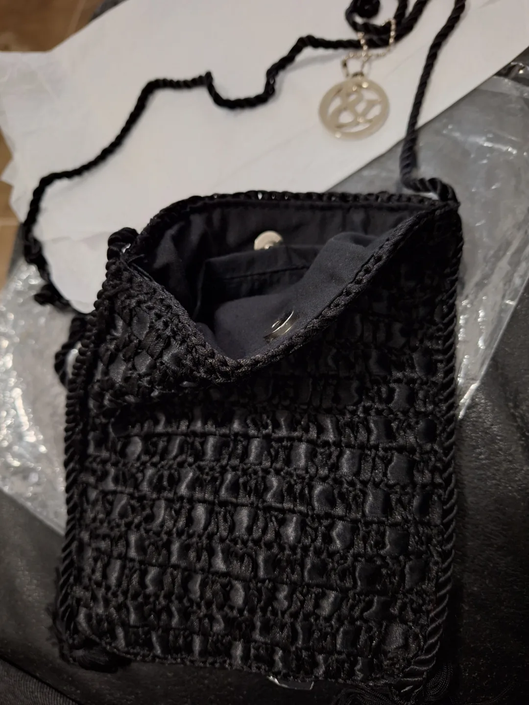 Frankie & Johnnie Black Evening Bag thumbnail