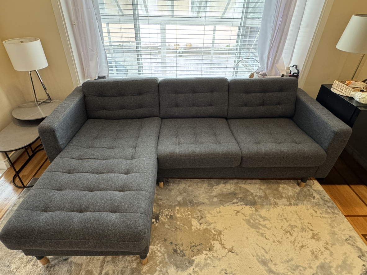 IKEA MORABO in dark grey / wooden legs - photo 5