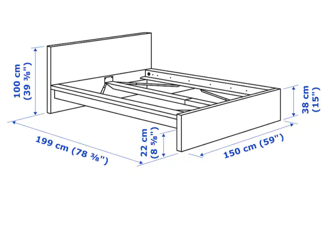 Moving sale - IKEA - Queen Platform Bed Frame - White - photo 5