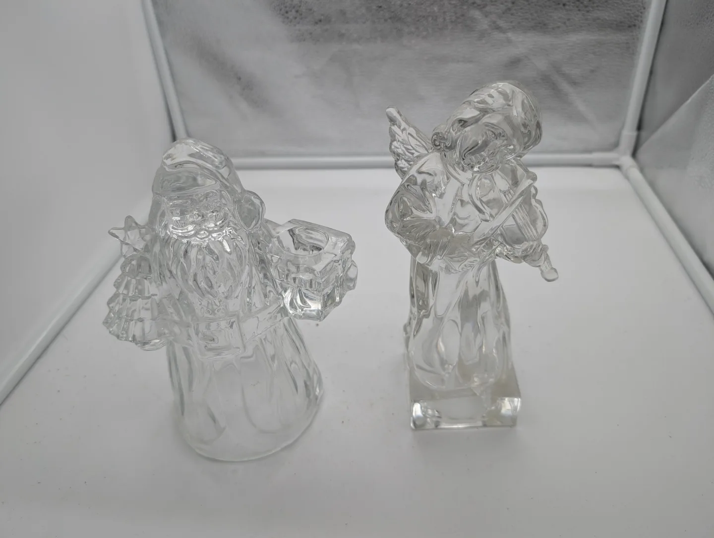 Vintage Glass Santa and Angel Figurines thumbnail