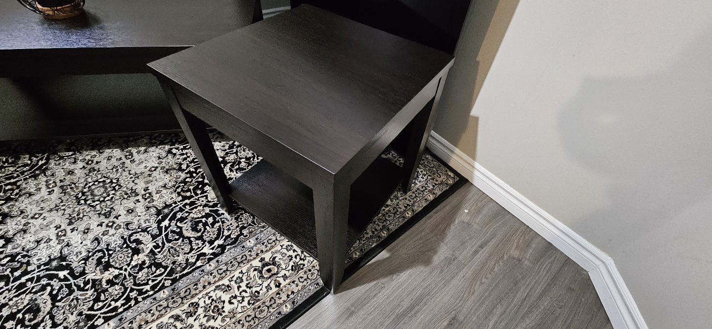 Coffee Table & End Tables Set, Wood Espresso Brown Black ☕️✨️ - photo 4
