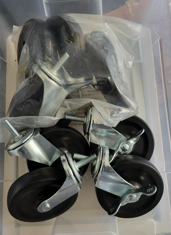 Set of 8 Heavy Duty Swivel Casters - 101.6 x 25 mm