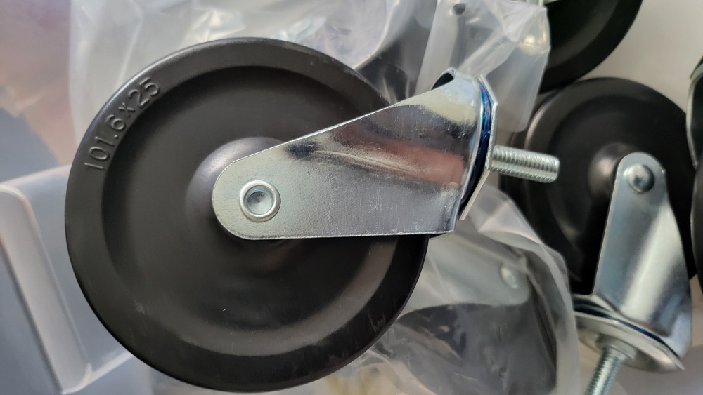 Set of 8 Heavy Duty Swivel Casters - 101.6 x 25 mm - photo 2