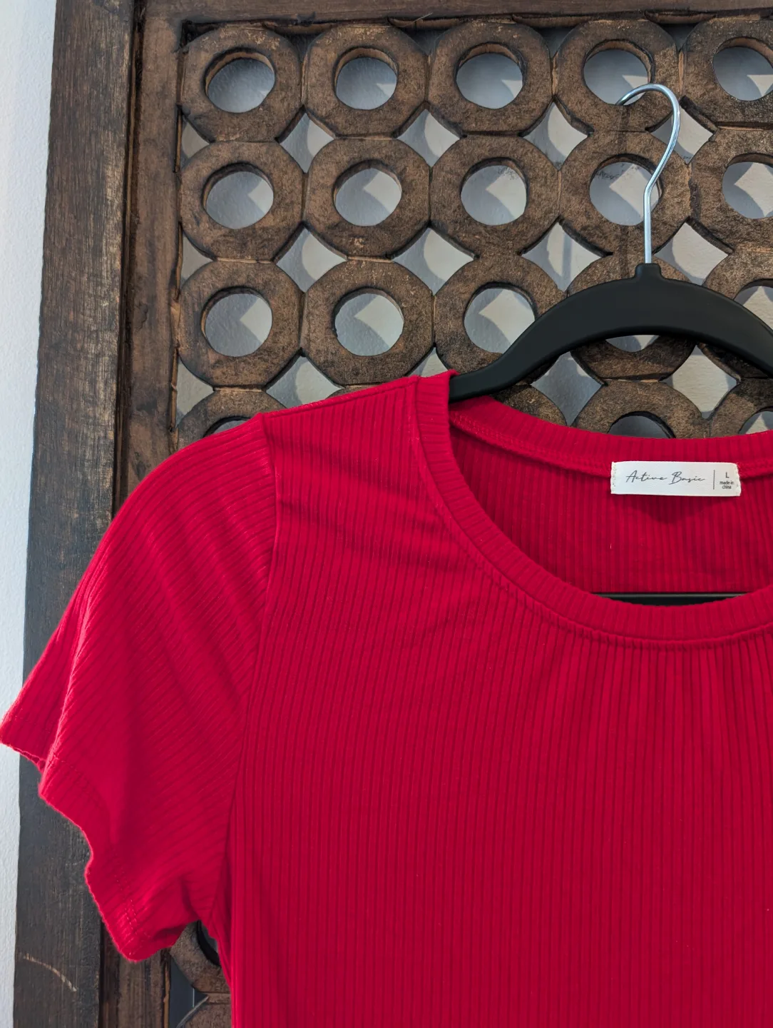 Red Ribbed Crop Top image indicator(2)