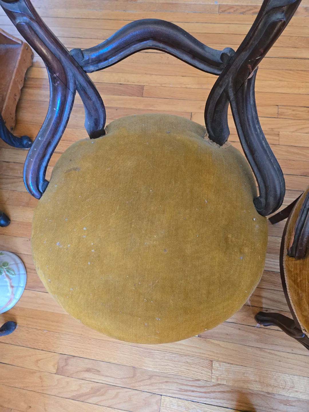 REDUCED - Antique Wooden Chairs - Set of Three image indicator(7)