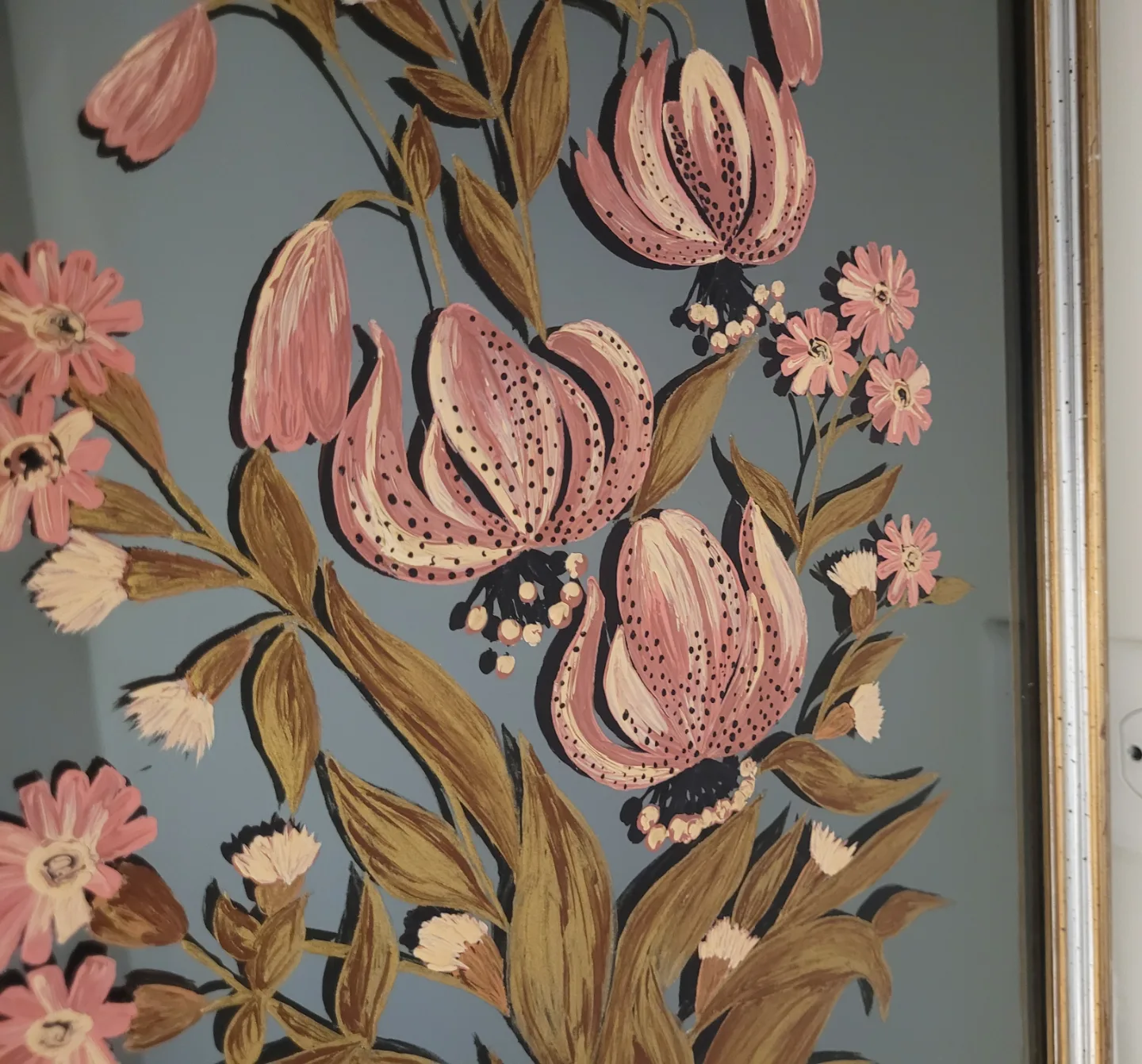 Vintage Floral Mirror Art -HAND MADE 200$ EACH image indicator(5)