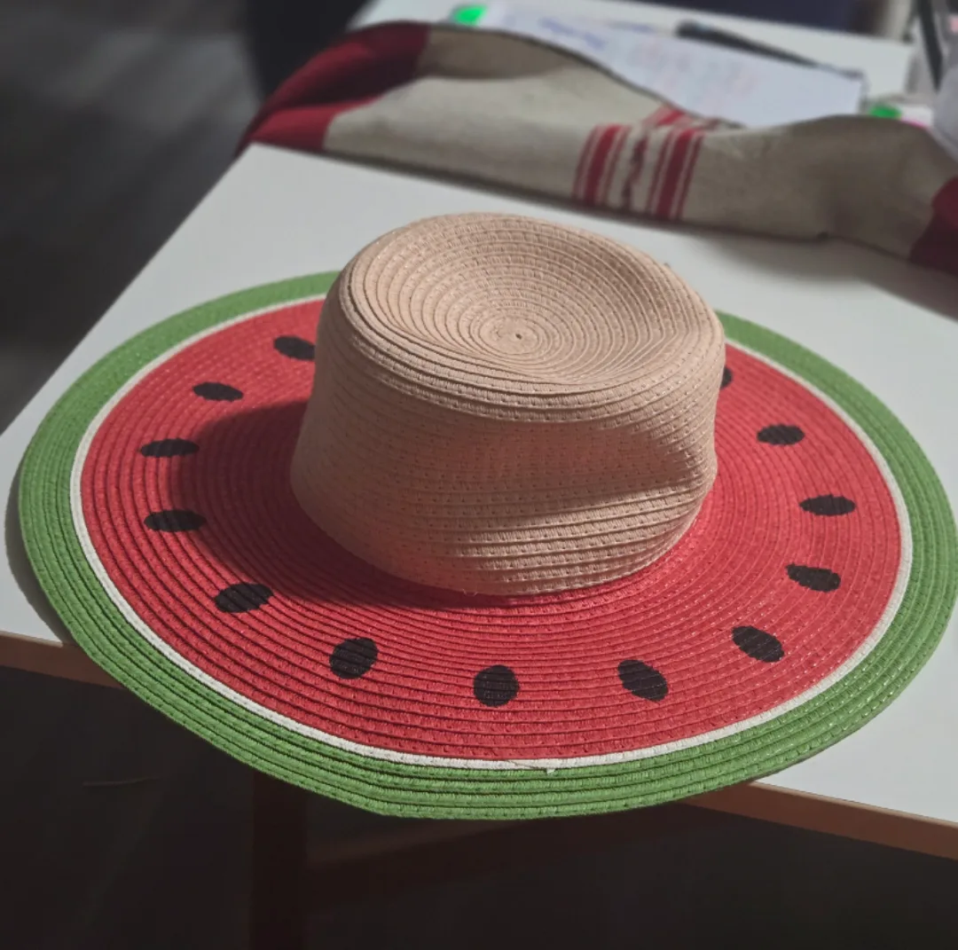 🍉 Watermelon Summer Straw Hat 👒 😊 thumbnail