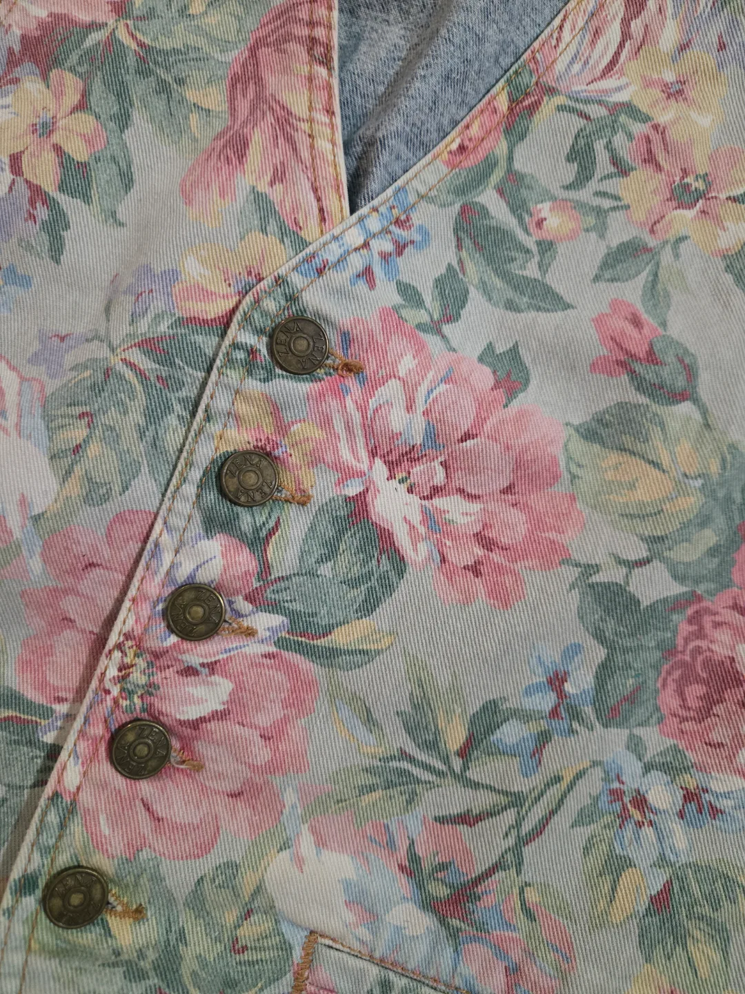 Vintage Floral Denim Vest 💞🧚‍♀️ image indicator(2)