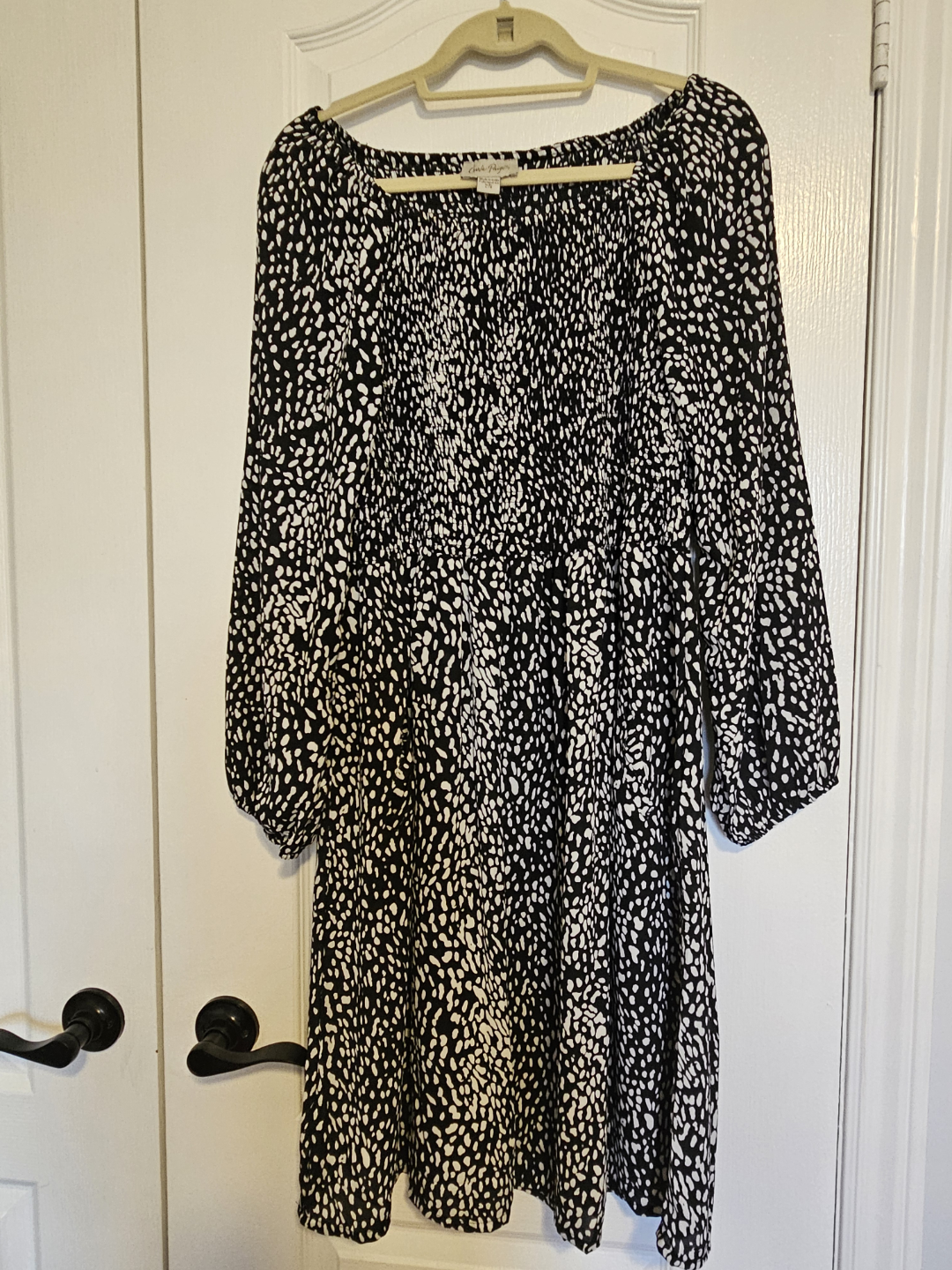 Black and White  Print Mini Dress