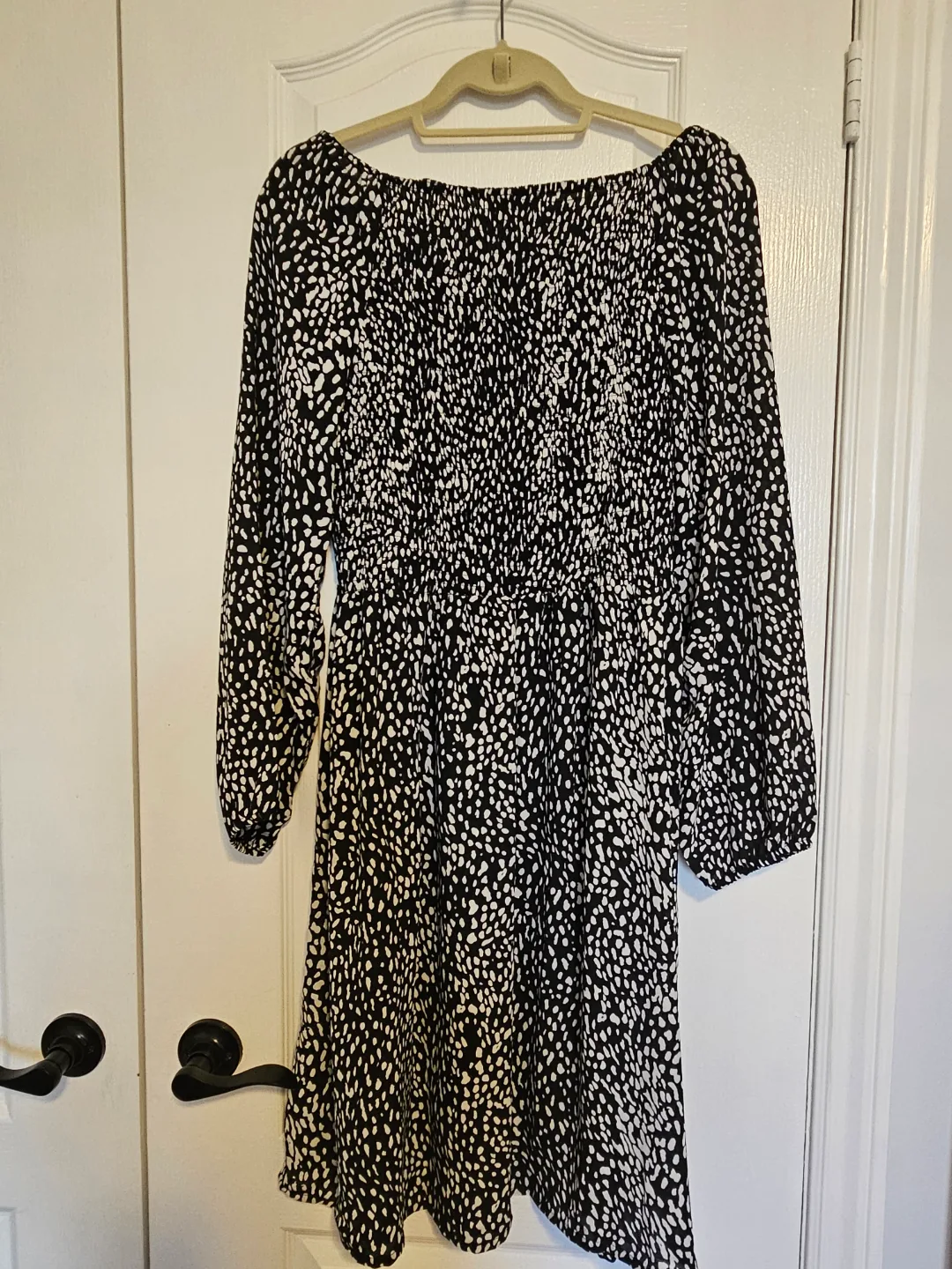 Black and White Dalmatian Print Mini Dress image indicator(2)