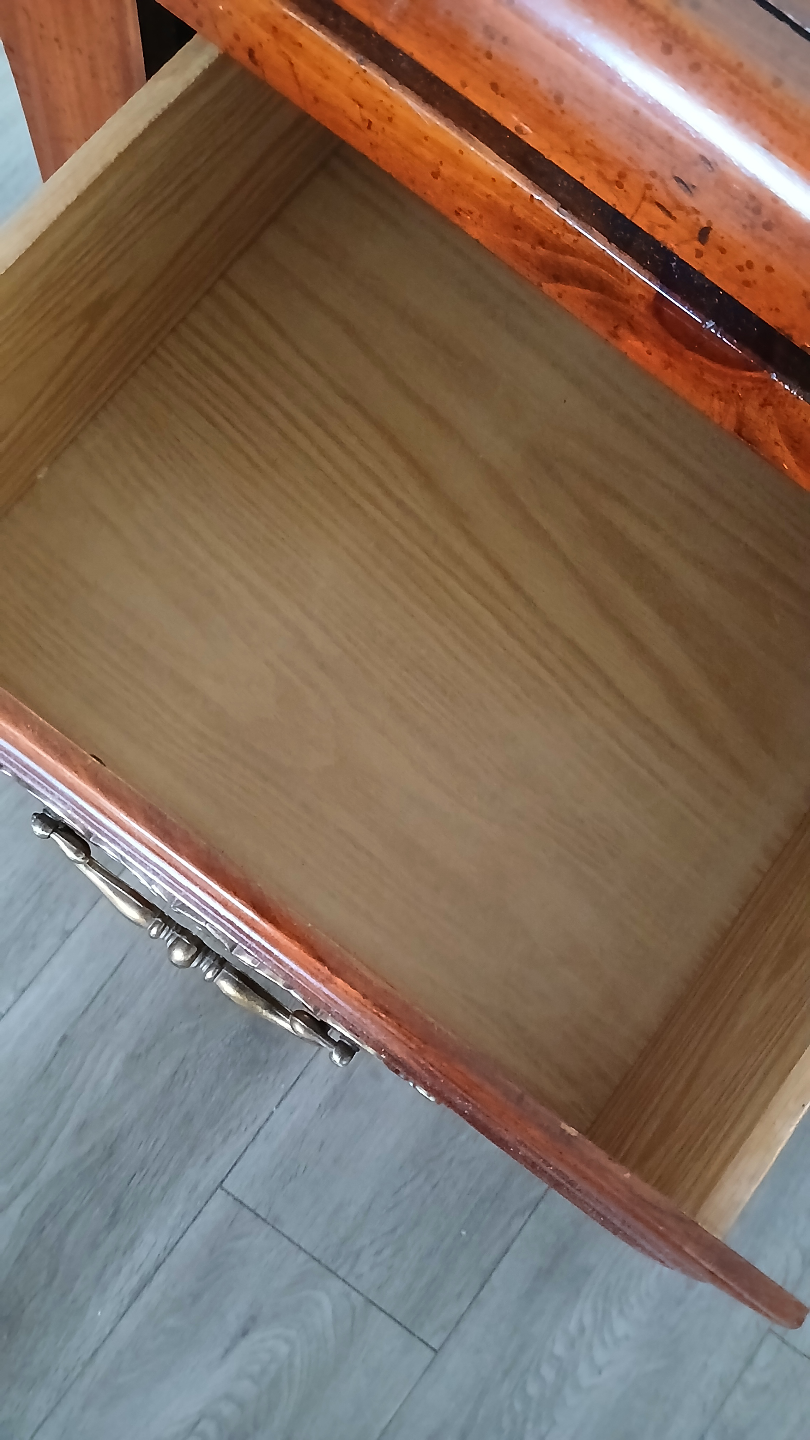 Dark Wood Two-Drawer Nightstand - photo 3