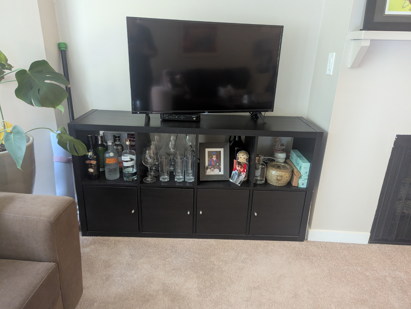 IKEA Kallax 4x4 Black-Brown Shelving Unit