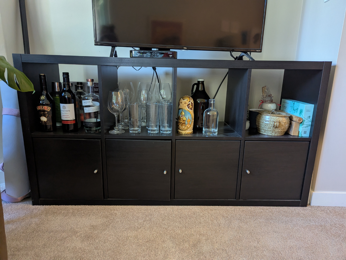 IKEA Kallax 4x4 Black-Brown Shelving Unit - photo 2