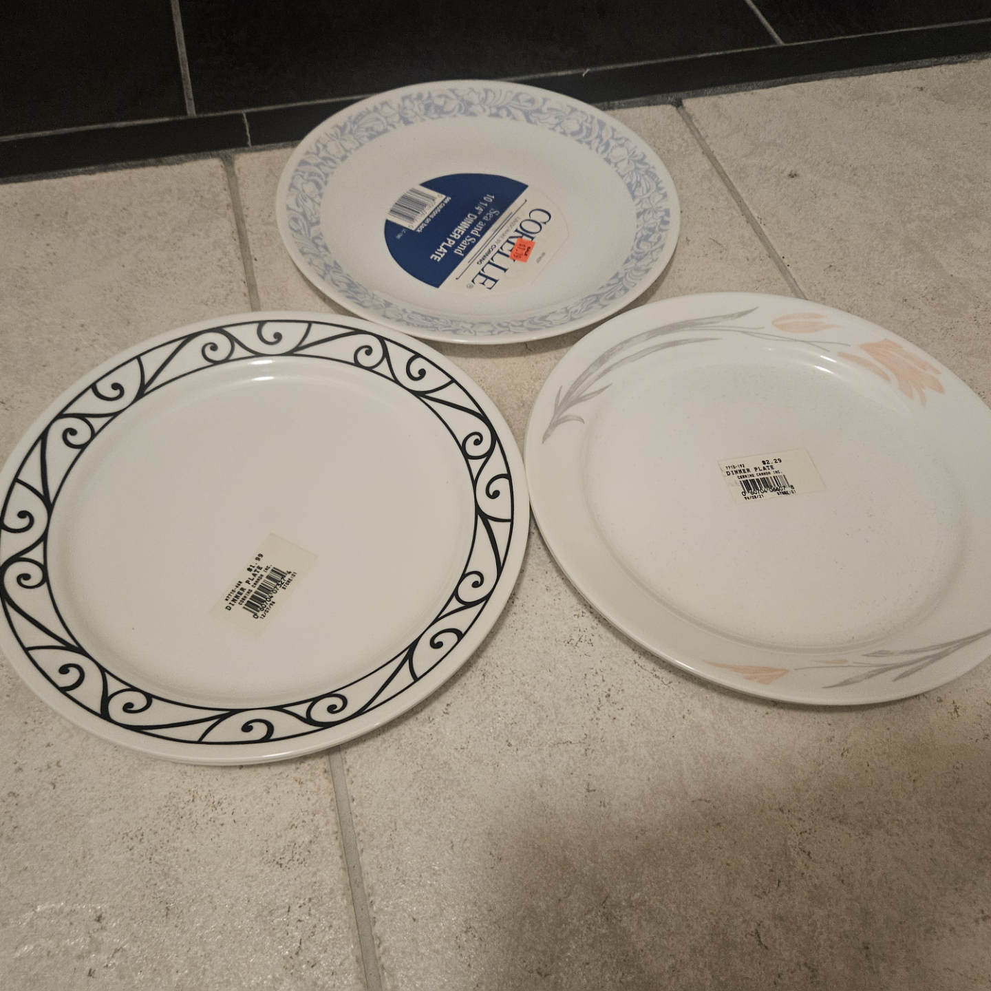 Set of Corelle Dinner Plates and Floral Plates