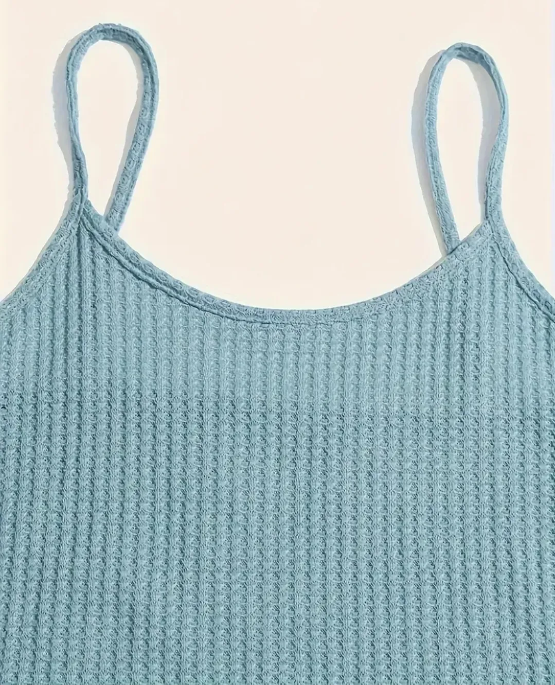 Women's 3-Piece Waffle Knit Pajama Set - Light Blue image indicator(4)