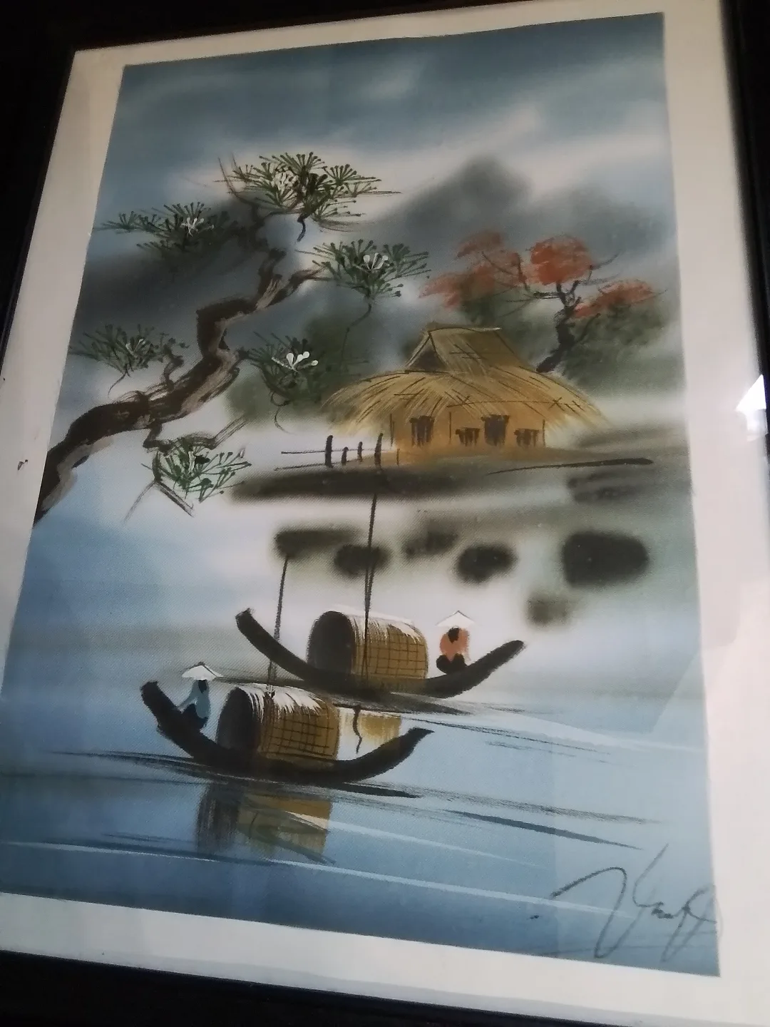 Vietnamese Traditional Silk Painting Signed image indicator(7)