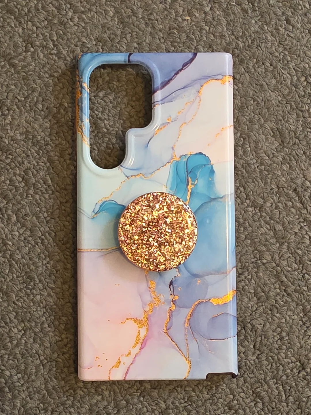 Samsung S24 Ultra Phone Case with Glitter Popsocket image indicator(2)