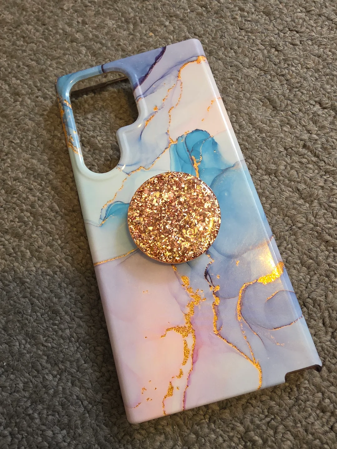 Samsung S24 Ultra Phone Case with Glitter Popsocket image indicator(3)