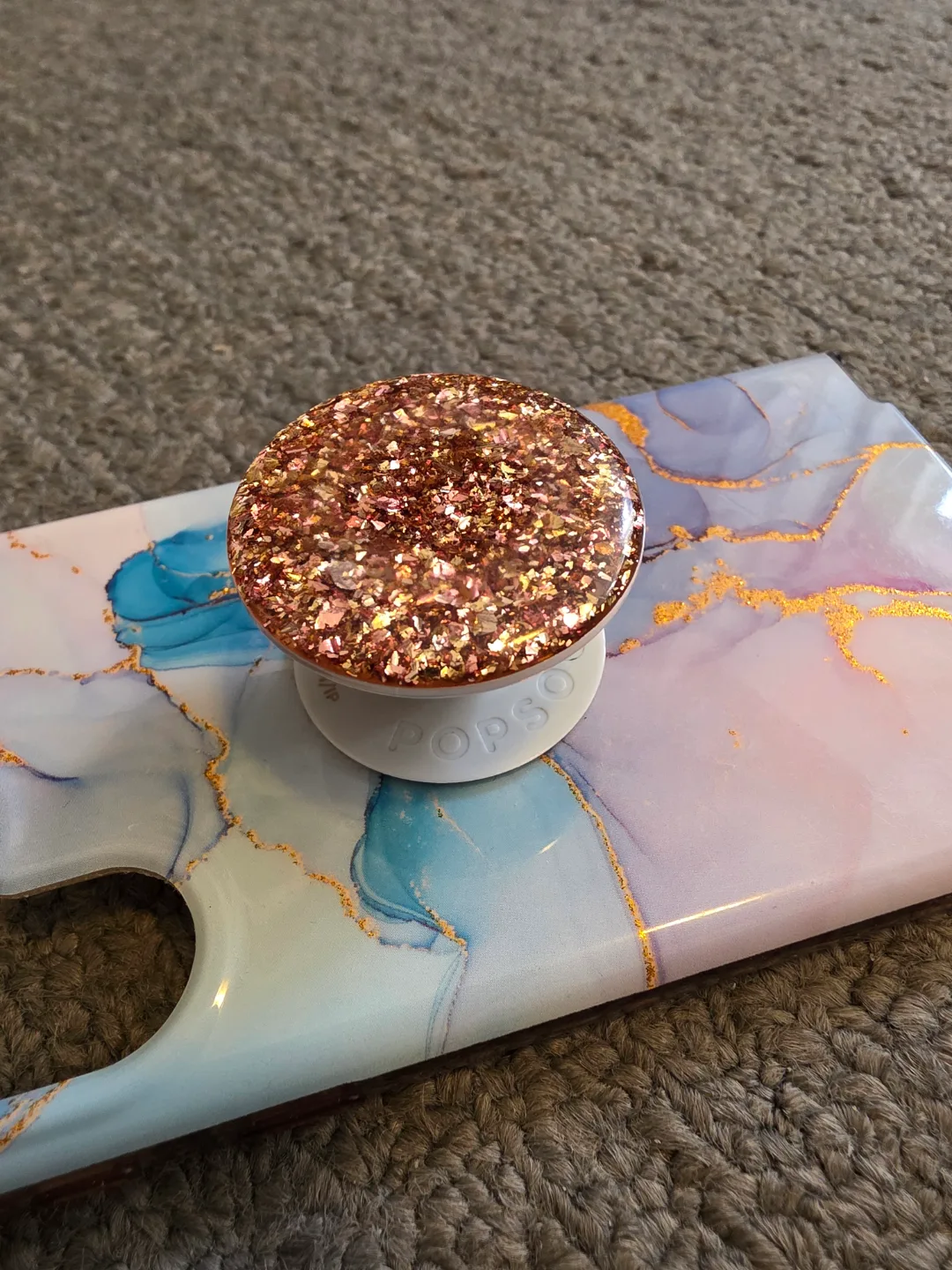 Samsung S24 Ultra Phone Case with Glitter Popsocket image indicator(6)