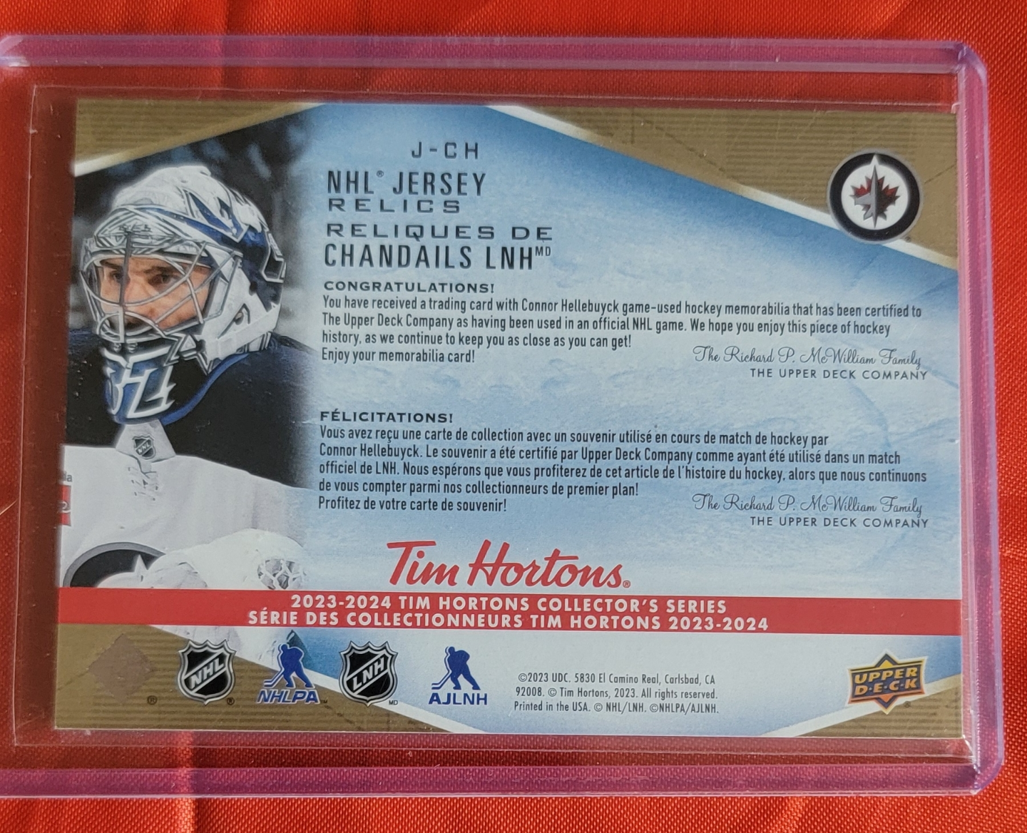 2023-24 Tim Hortons Collector's Series Connor Hellebuyck - photo 2