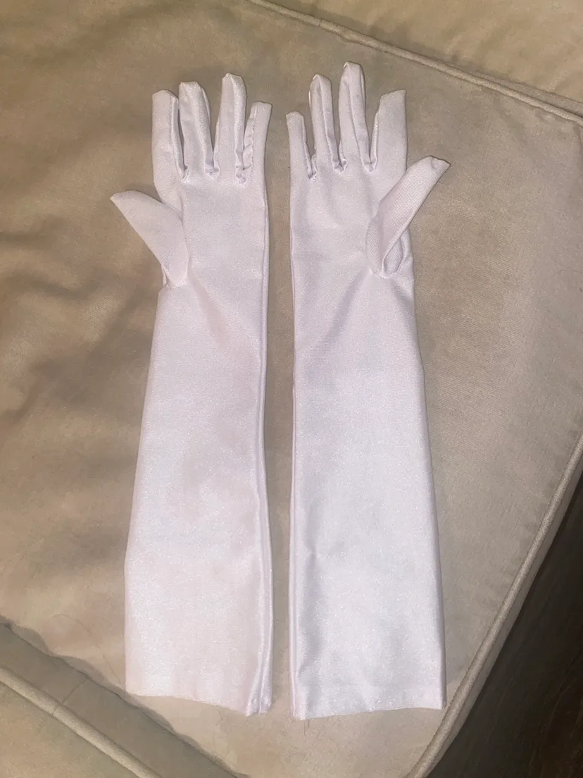 White Long Gloves🧡 thumbnail