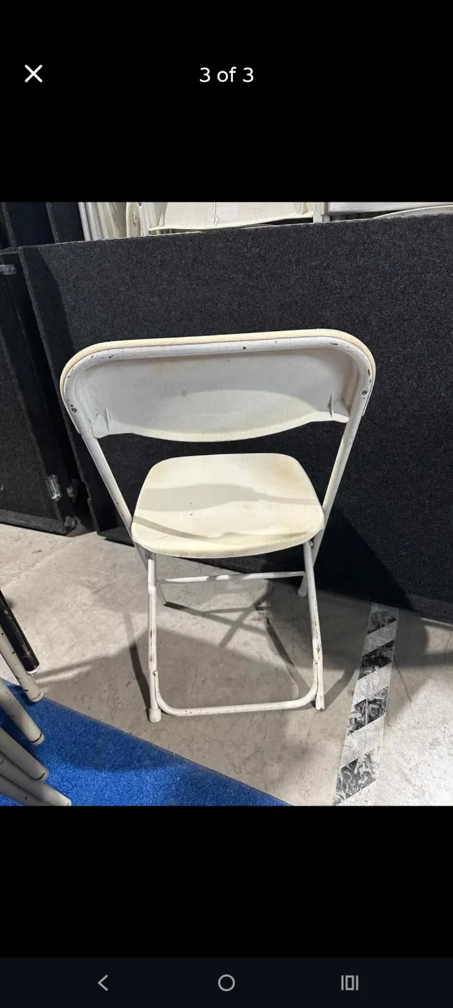 JUNE SALE!!  Folding White Chairs - 200 Available image indicator(3)