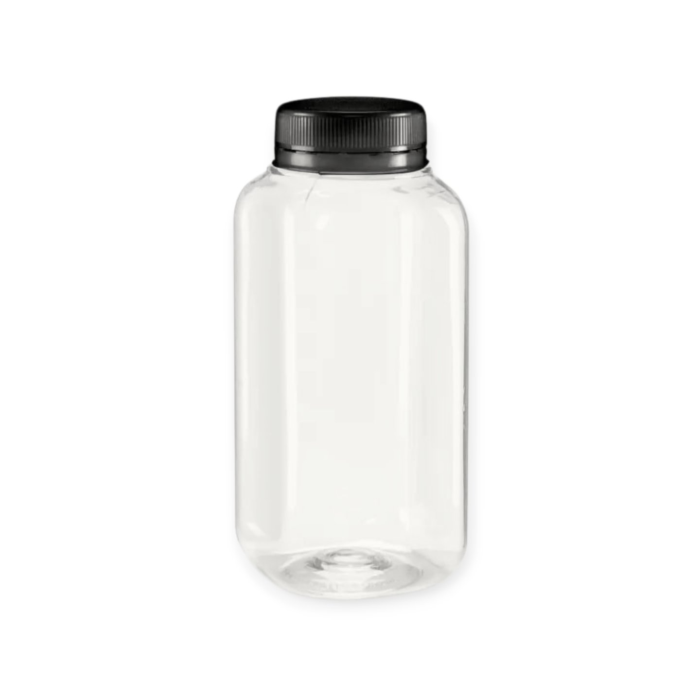 8oz Clear Square Plastic Juice Bottles Bulk [126 Bottles]
