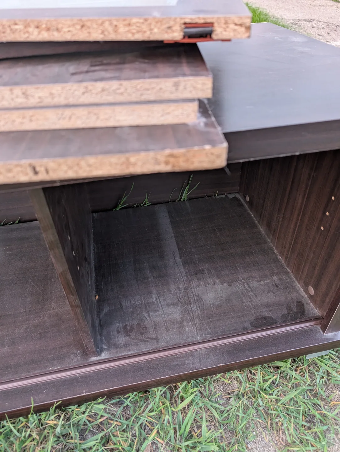 FREECYCLE Dark Brown TV Stand/Media Console 🌷 image indicator(2)