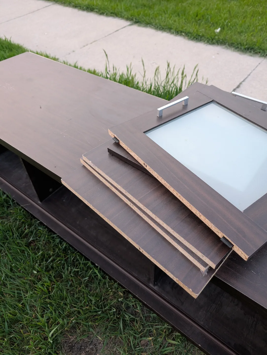 FREECYCLE Dark Brown TV Stand/Media Console 🌷 image indicator(4)