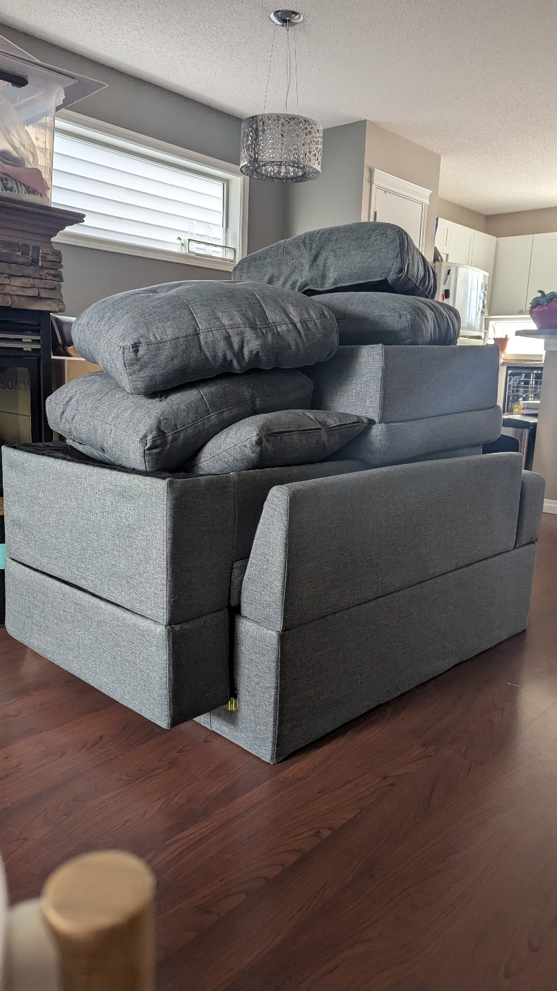 Sectional Sofa with Cup Holders and Cushions - photo 3