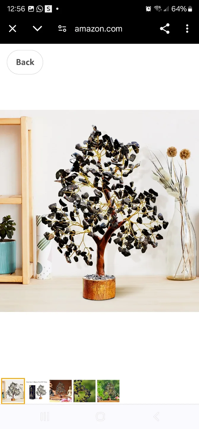 Black Obsidian Crystal Healing Tree thumbnail
