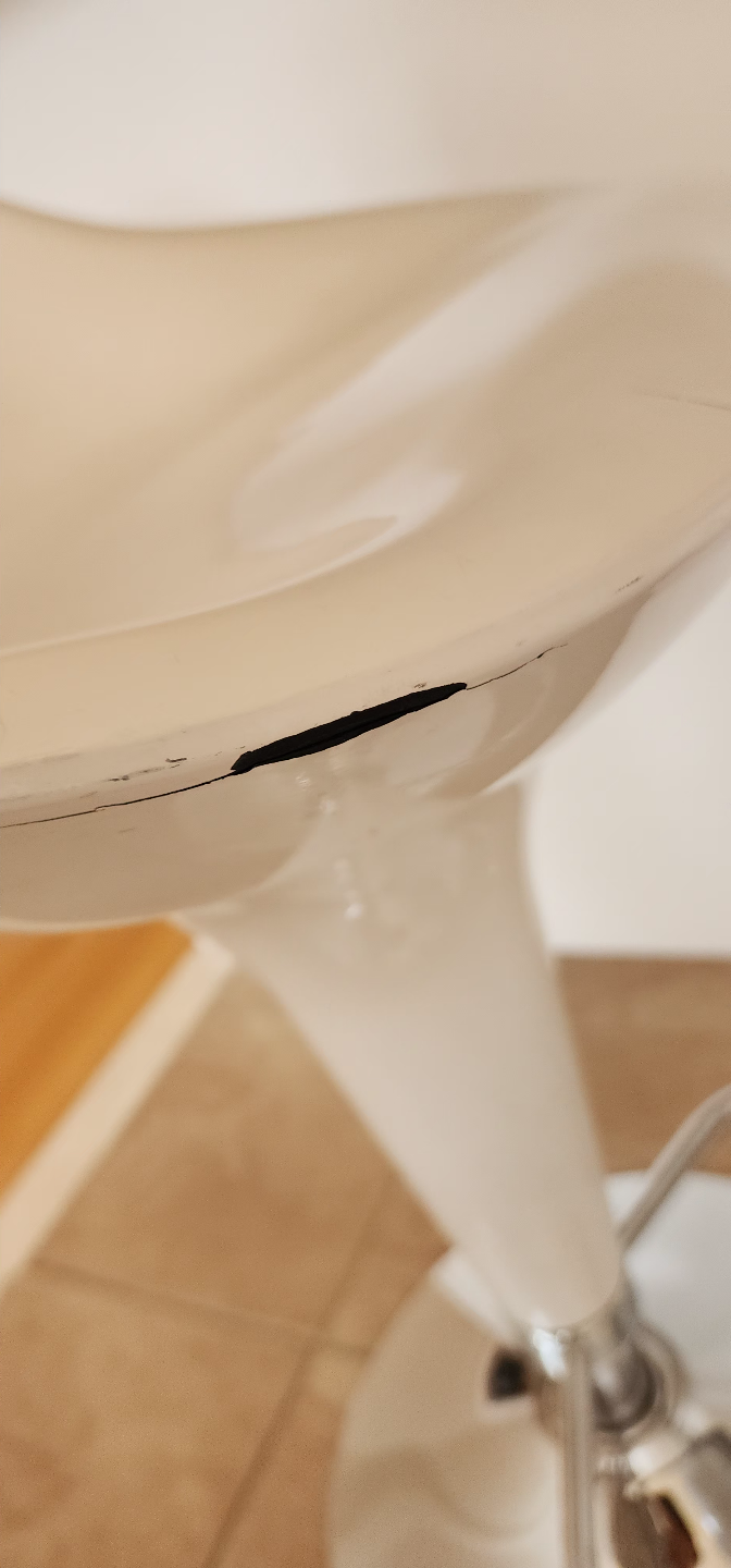 Pair of White Kitchen Counter bar Stools - photo 5