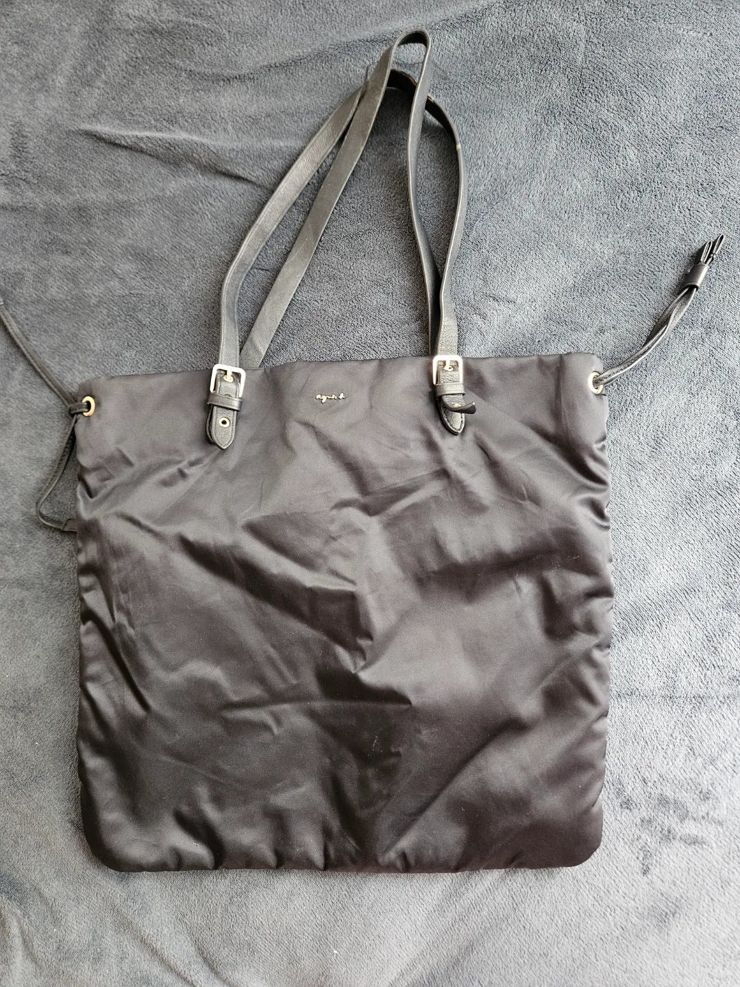 dark blue silky Tote Bag thumbnail