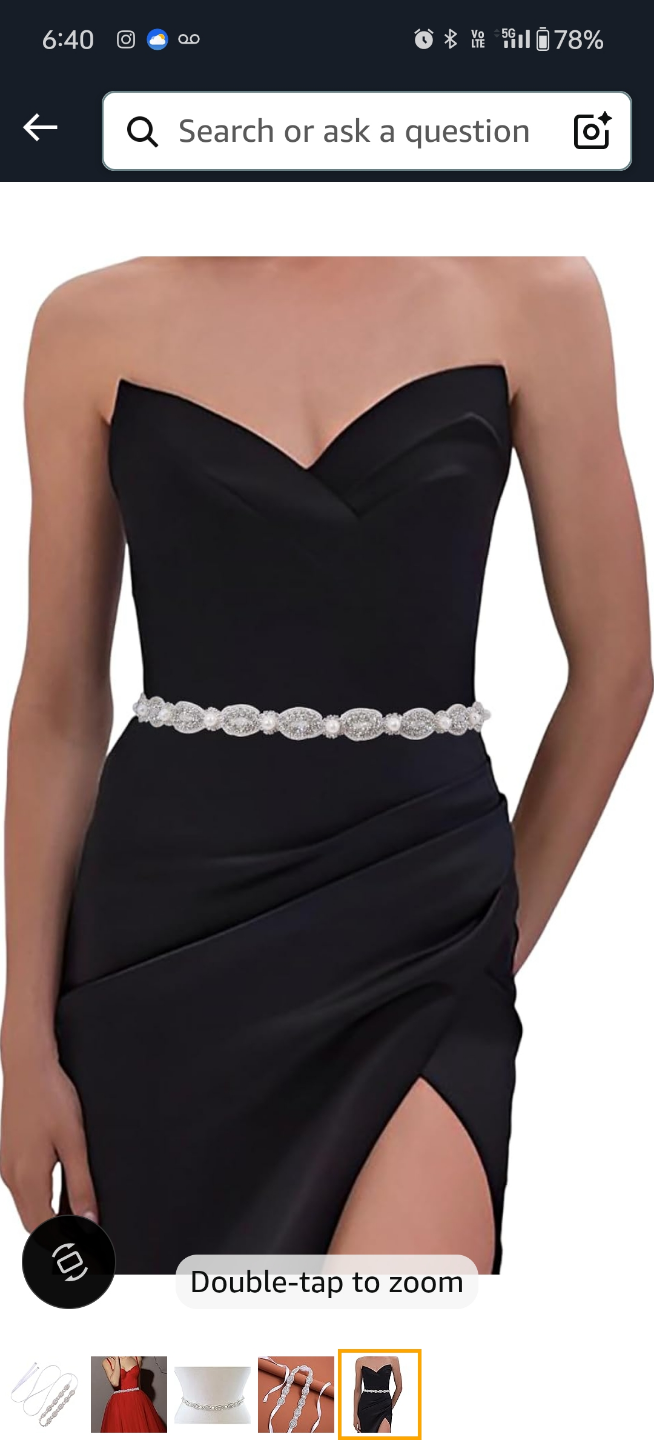 Rhinestone Wedding Belt