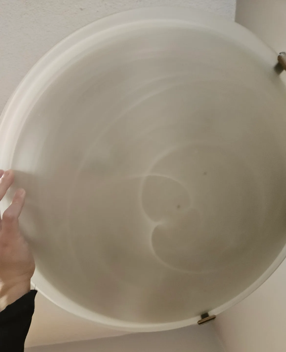 White Round Flush Mount Ceiling Light Fixture thumbnail
