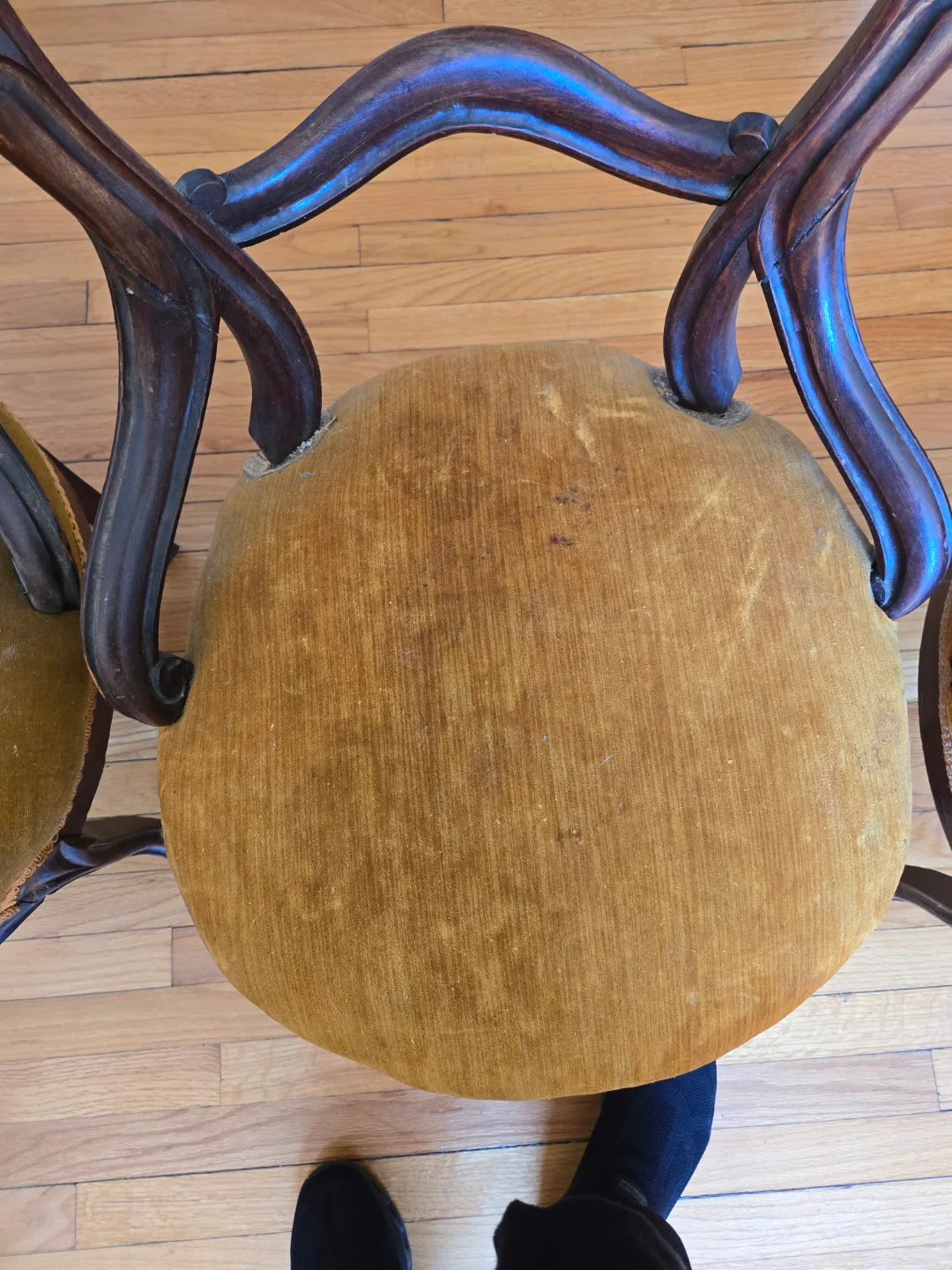 REDUCED - Antique Wooden Chairs - Set of Three image indicator(6)