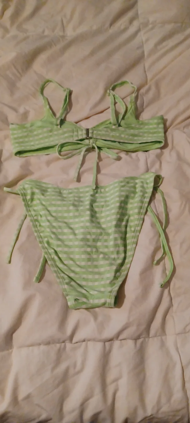 Lime Green Gingham Bikini Set image indicator(2)