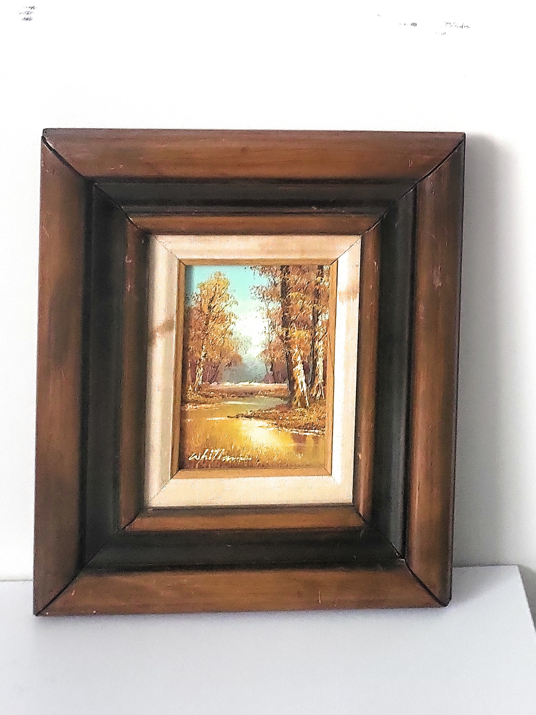 original Whitlam painting of a landscape. Trees .5 x 7 inches - photo 3