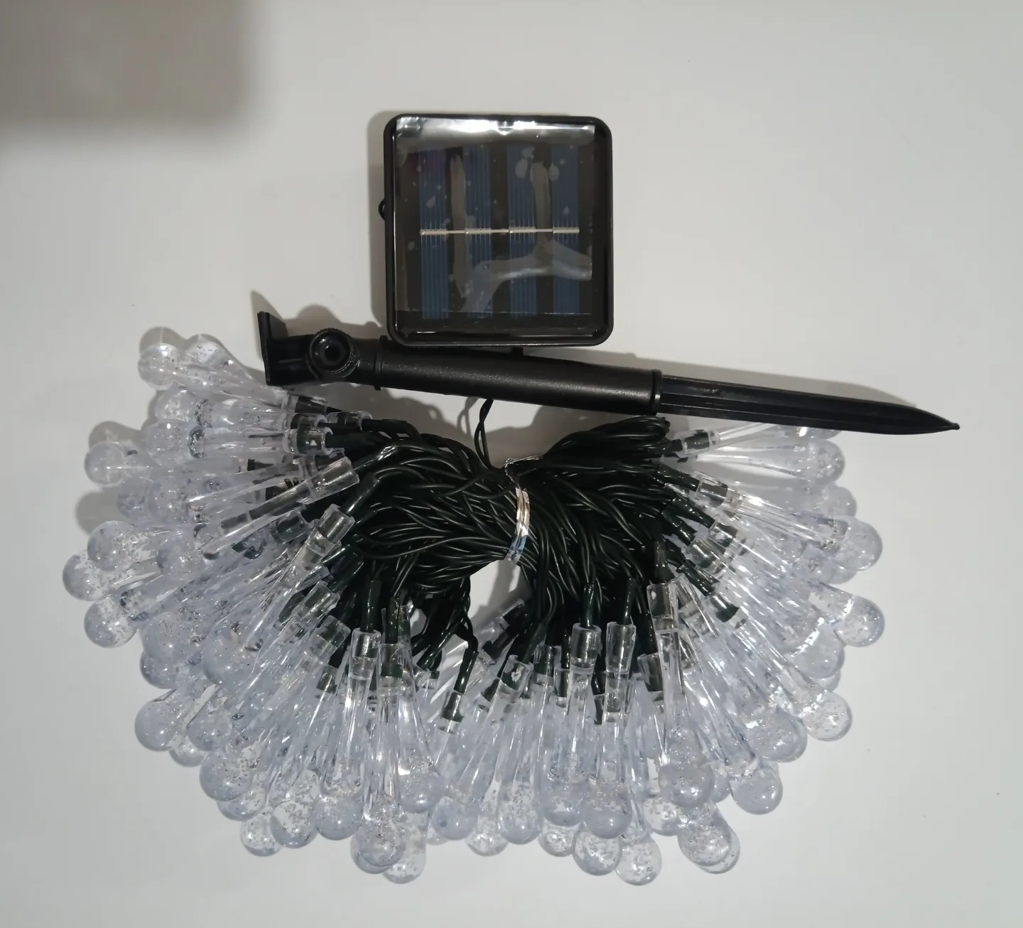 New Solar Powered Teardrop String Lights image indicator(3)