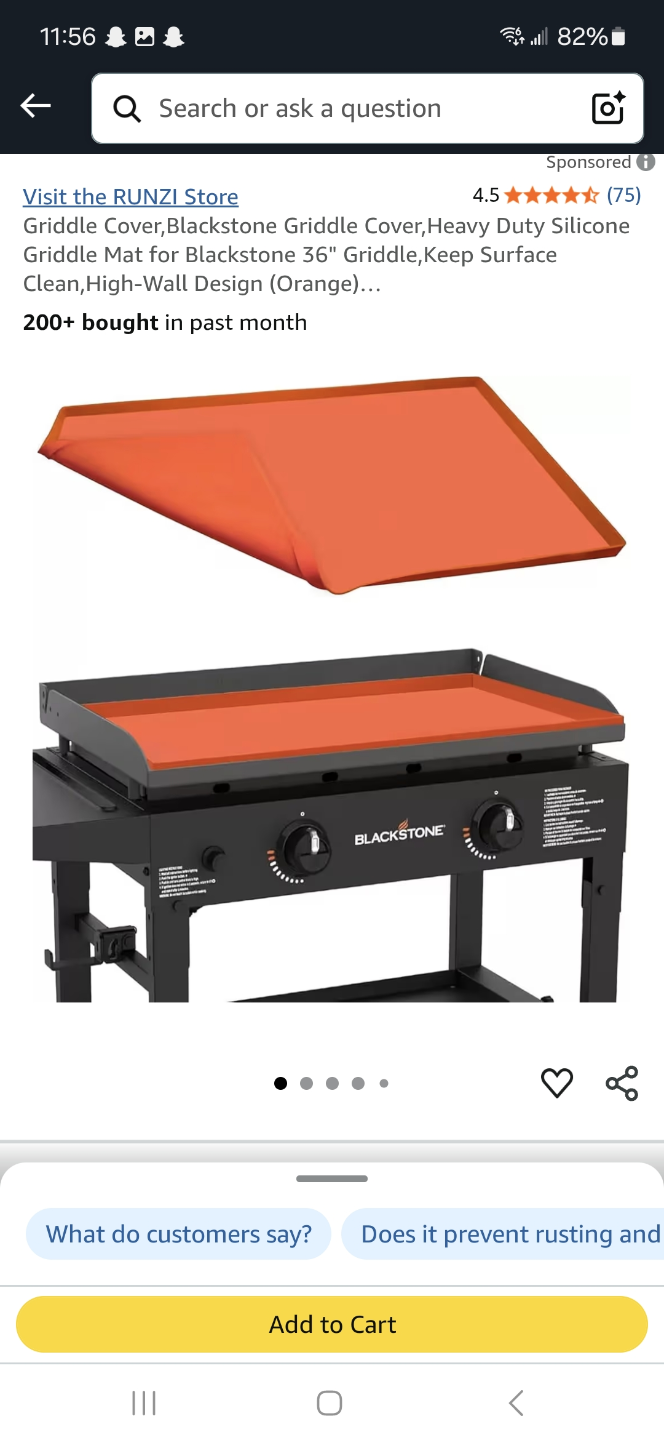 36" Griddle Cover