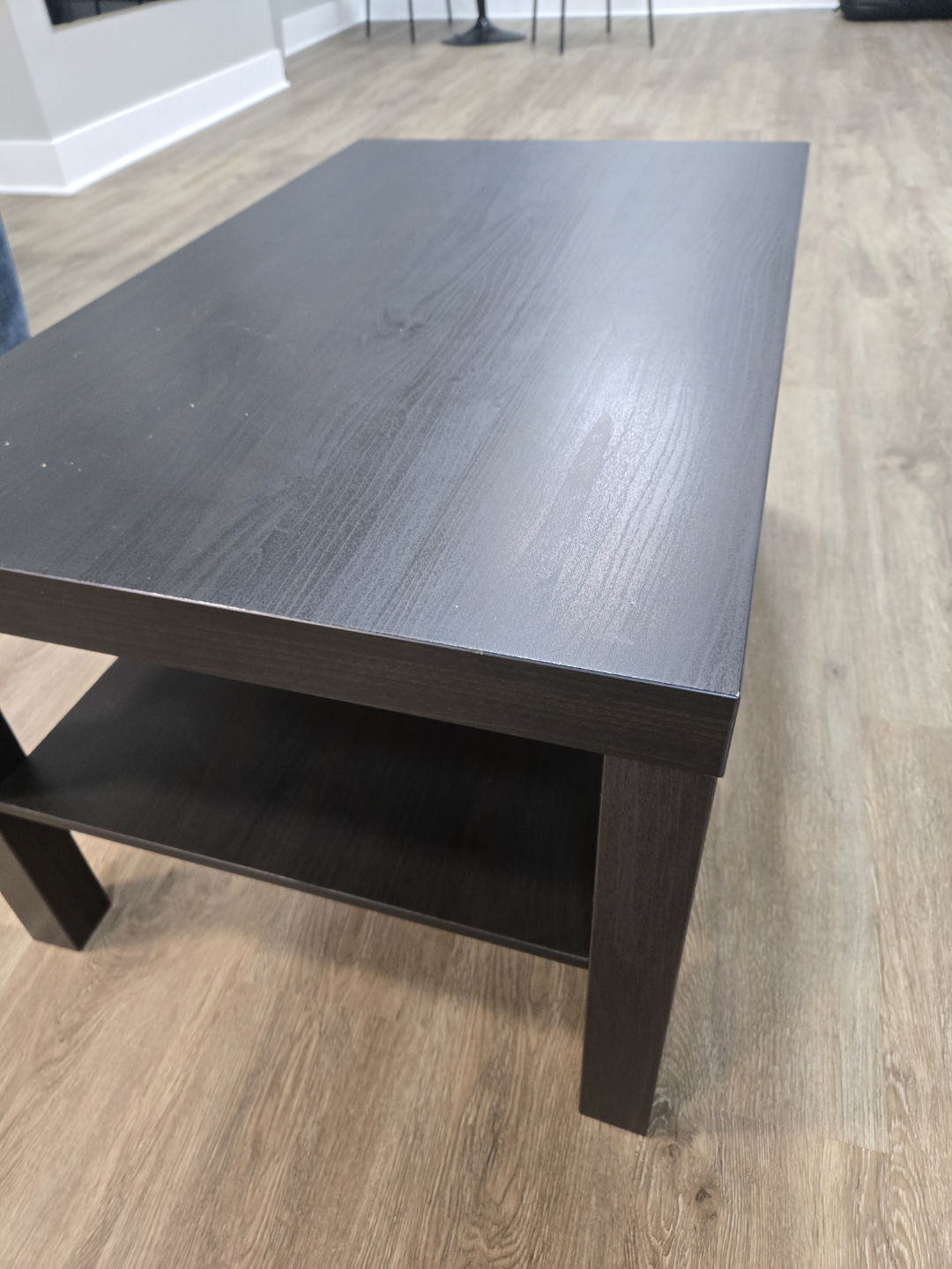 IKEA Black Coffee Table with Shelf - photo 2