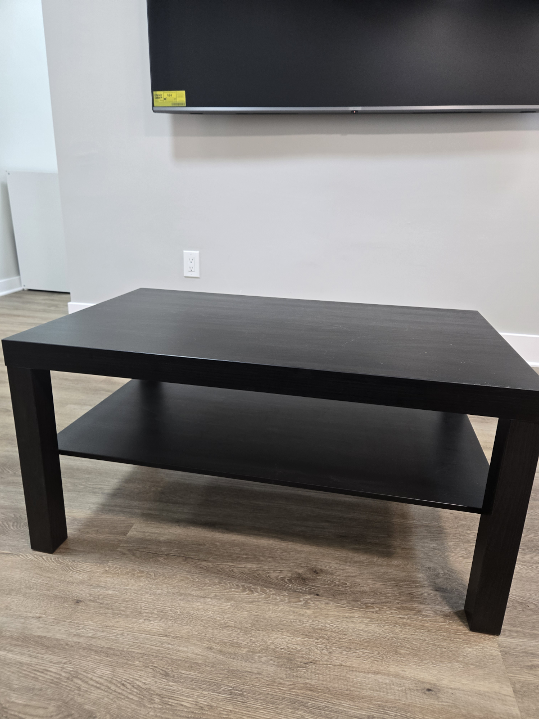IKEA Black Coffee Table with Shelf - photo 5