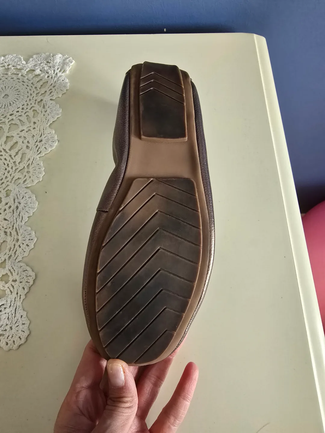 Me Too Women's Bronze Leather Ballerina Flats - Size 7M image indicator(5)