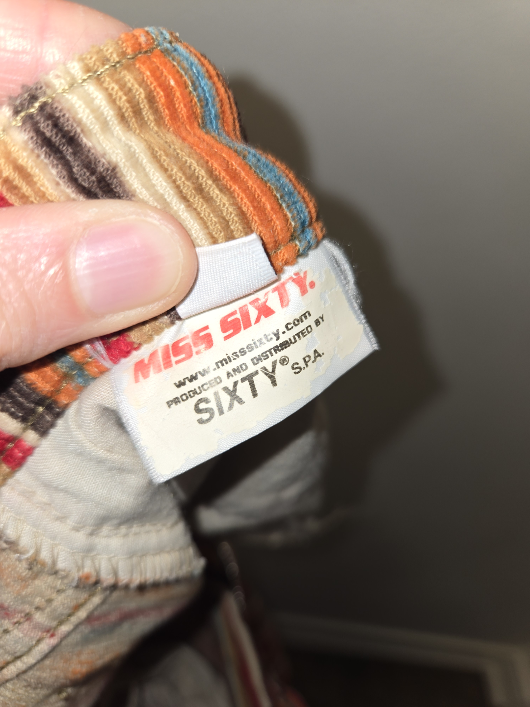 Miss Sixty Corduroy Bell Bottoms Size 28 Y2K - photo 5