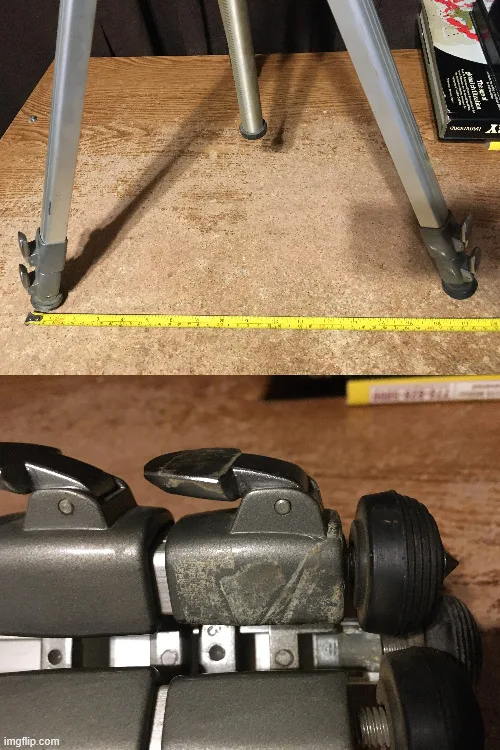 Vintage Camera Tripod with Pan Head silver 28-08-40 A Japan image indicator(10)