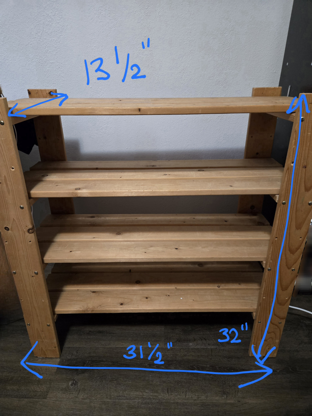 Wooden shelf unit - photo 2